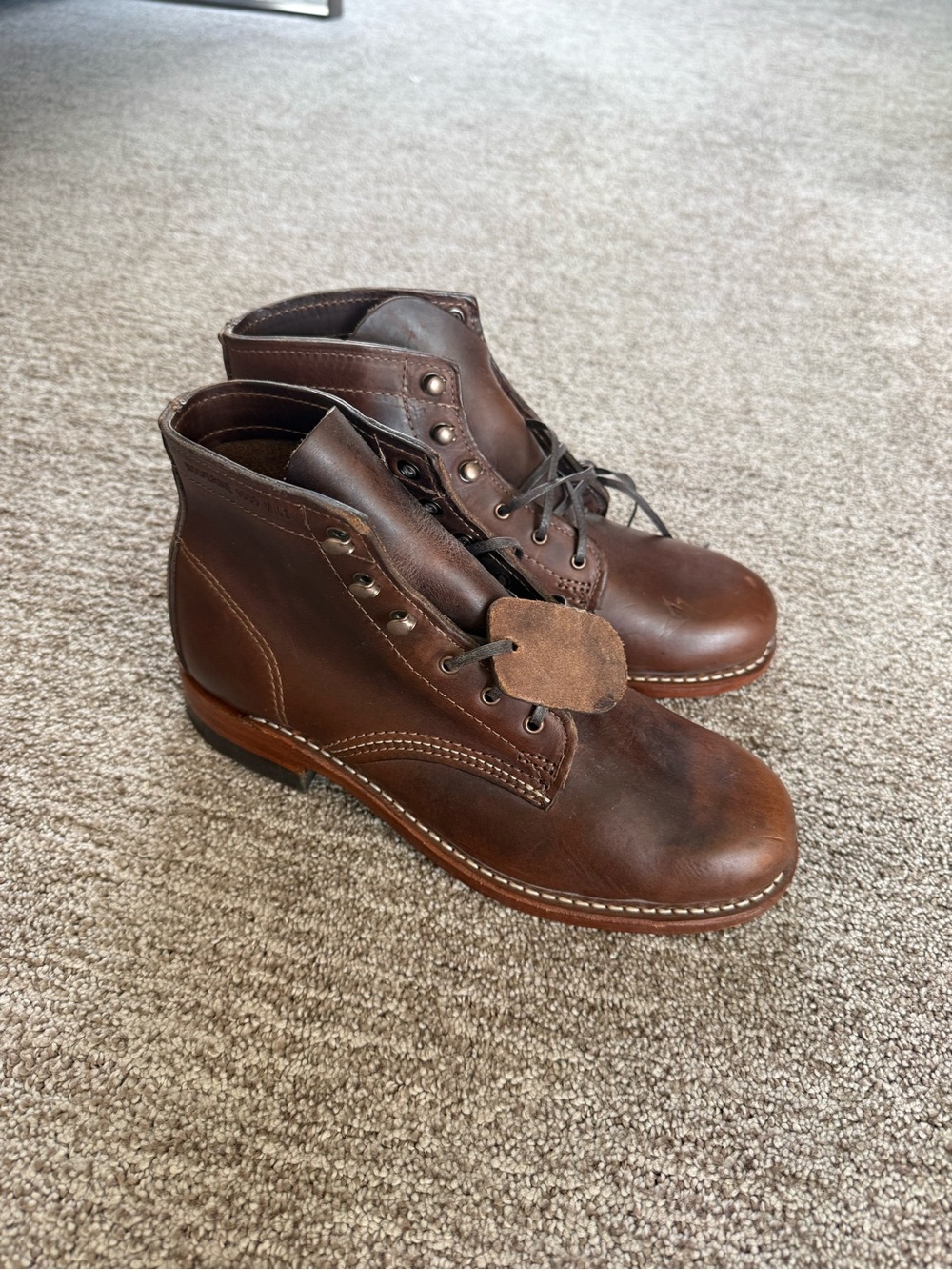 Wolverine 1000 Mile Brown Leather Lace-Up Boots